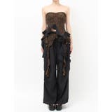 LEOPARD HEM DRAPE EDGEベアTOPS | GYDA | 詳細画像30 