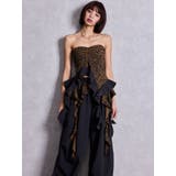 LEOPARD HEM DRAPE EDGEベアTOPS | GYDA | 詳細画像8