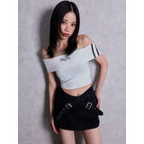 Gyda bijouサイドラインオフショルショートTOPS | GYDA | 詳細画像11 