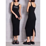 ブラック | GYDA jacquard longニットワンピース | GYDA