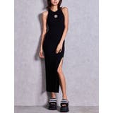 ブラック | GG bijou MOLD アメスリ long ニットワンピース | GYDA