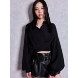 GYDAプレートカシュクールショートブラウス | GYDA | 詳細画像8