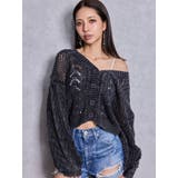 ブラック | 2WAYメッシュブリーチニットトップス | GYDA
