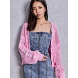 ピンク | 2WAYメッシュブリーチニットトップス | GYDA