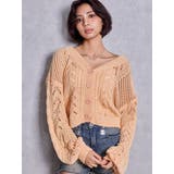 オレンジ | 2WAYメッシュブリーチニットトップス | GYDA