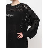 Valdy empire embroideryメッシュニットトップス | GYDA | 詳細画像19 