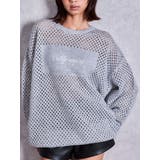 グレー | Valdy empire embroideryメッシュニットトップス | GYDA