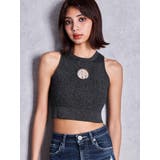 ブラック | GG bijou MOLDラメアメスリニットトップス | GYDA