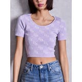 パープル | GG jacquardラメニットTOPS | GYDA