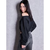 フロントクロスストラップオフショルショートスウェットトップス | GYDA | 詳細画像13