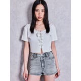 BUNNY 2WAYレースアップショートTシャツ | GYDA | 詳細画像12