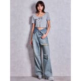 BUNNY 2WAYレースアップショートTシャツ | GYDA | 詳細画像6