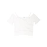 ラメテレコハーフスリーブカシュクールオフショルショートTOPS | GYDA | 詳細画像35