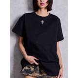 ブラック | sacred edge cross emboss BIG Tシャツ | GYDA