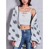 GG glitter quiltingニットカーディガン | GYDA | 詳細画像1