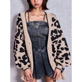 ベージュ | G leopard ラメハイゲージニットカーディガン | GYDA