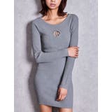 グレー | GG bijou MOLD long sleeveニットワンピース | GYDA