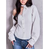オフホワイト | asymmetry chokerシャツ | GYDA