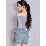 ハイウエストEYELET STRAP CARGOショートパンツ | GYDA | 詳細画像3