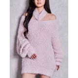 ピンク | 2WAYラメシャギーチョーカーニットトップス | GYDA