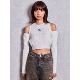 GGオープンショルダーケーブルニットトップス | GYDA | 詳細画像12 