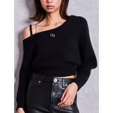 ブラック | 『予約受付中♥』GGワンショルbijouニットトップス | GYDA