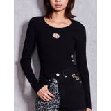 ブラック | GG bijou MOLD long sleeveニットトップス | GYDA