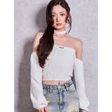 GYDAオフショルチョーカーケーブルニットトップス | GYDA | 詳細画像2 