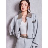 ベージュ | checkドッキングショートZIP UPトップス | GYDA