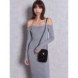 GYDAプレートストラップデザインリブニットロングワンピース | GYDA | 詳細画像7 