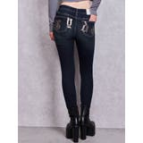 ジャストウエストGYDAフェイクレザーpatchスキニーデニムパンツ | GYDA | 詳細画像23