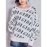 オフホワイト | GYDA SLANT PATTERNニットトップス | GYDA