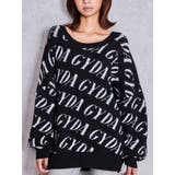 ブラック | GYDA SLANT PATTERNニットトップス | GYDA