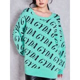 ミントグリーン | GYDA SLANT PATTERNニットトップス | GYDA