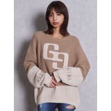 GG embroidery bicolorニットトップス | GYDA | 詳細画像11