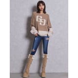 GG embroidery bicolorニットトップス | GYDA | 詳細画像14