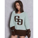 GG embroidery bicolorニットトップス | GYDA | 詳細画像16