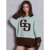 GG embroidery bicolorニットトップス | GYDA | 詳細画像17