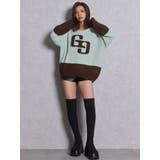 GG embroidery bicolorニットトップス | GYDA | 詳細画像20