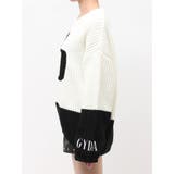 GG embroidery bicolorニットトップス | GYDA | 詳細画像23