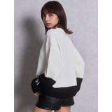 GG embroidery bicolorニットトップス | GYDA | 詳細画像7