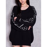 ブラック | 『予約受付中♥』Valdy empire embroideryニットトップス | GYDA
