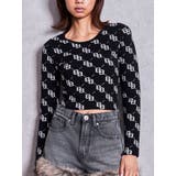ブラック | GG quiltingニットトップス | GYDA