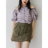 ピンク | カットアウトバルーンスリーブシャツ | jouetie