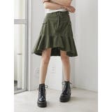 カーキ | アシメヘムミドルスカート | jouetie