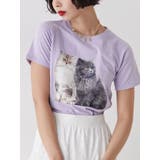 パープル | キャットフィット Tシャツ | jouetie