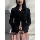 VネックダブルZIPカーデ | jouetie | 詳細画像16