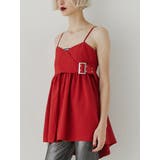 レッド | ベルトチュニックビスチェ | jouetie