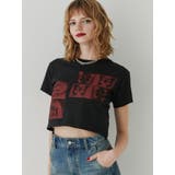 ブラック | ネガフォトクロップドTシャツ | jouetie