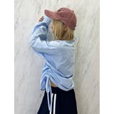 ブルー | フロントプリーツサイドギャザーシャツ | jouetie